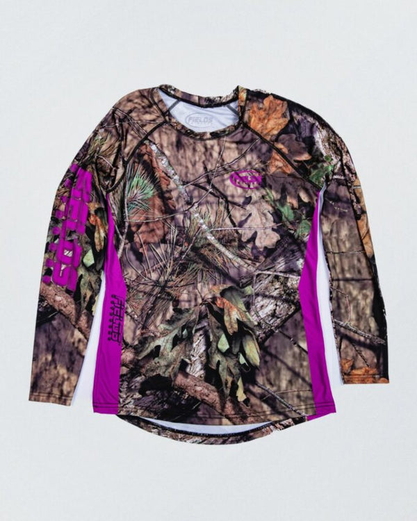Mossy Oak Womens Camo Purple Patch Long Sleeve Shirt