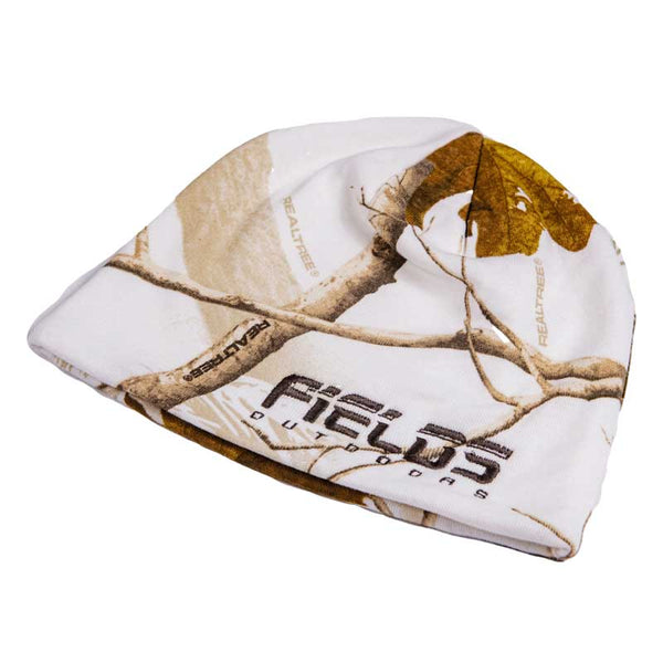 Mossy Oak Embroidered Logo White Camouflage Beanie