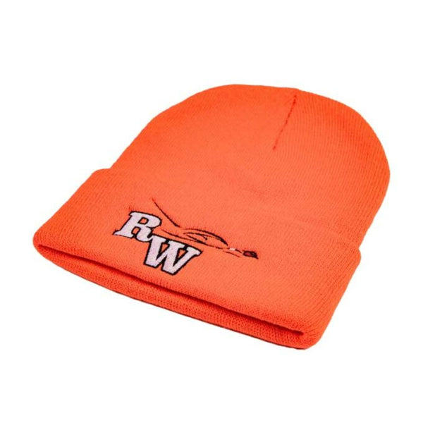 Roosterwear Embroidered Logo Blaze Orange Stocking Hat