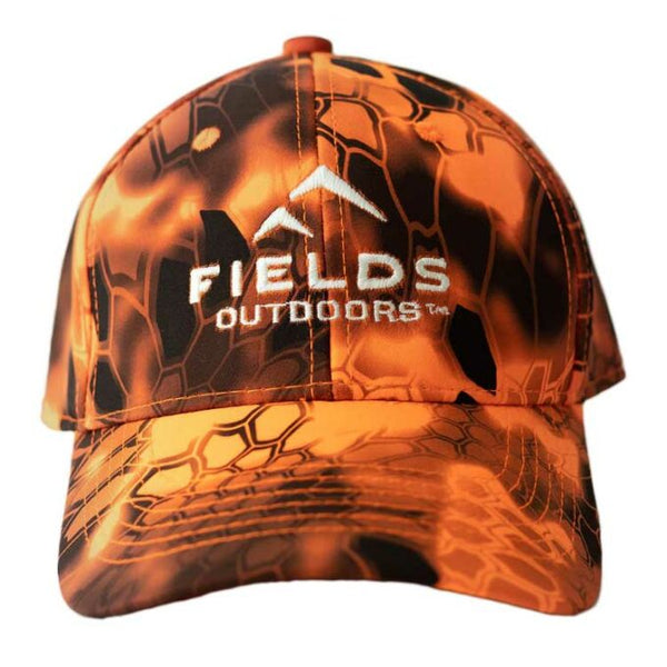 Orange Burnt Camo Logo Hat