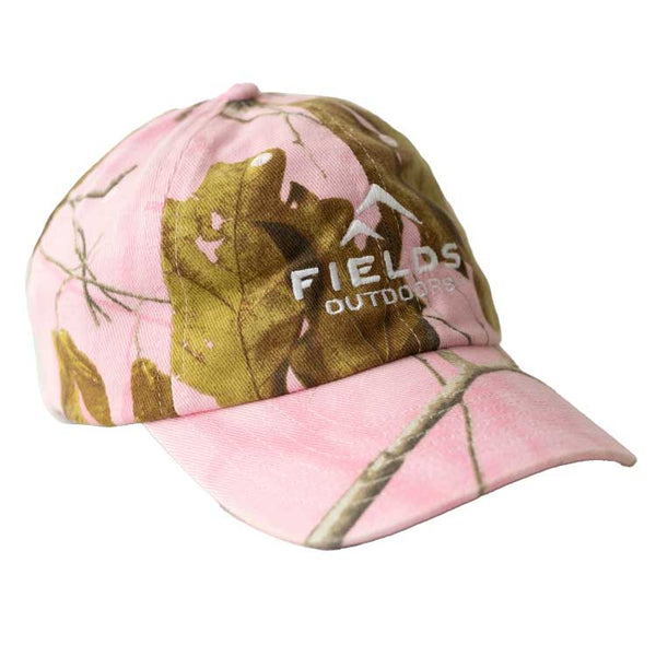 Ladies Camouflage White Embroidered Logo Hat